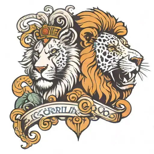 Gorrlia And A Lion Head