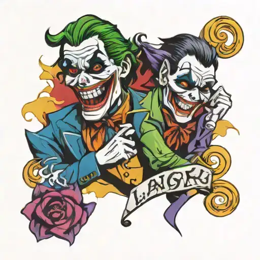 Laugh Now Cry Later Joker Hand Writing