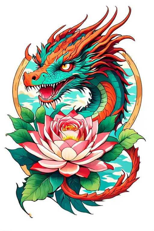 Rose Lotus Dragon