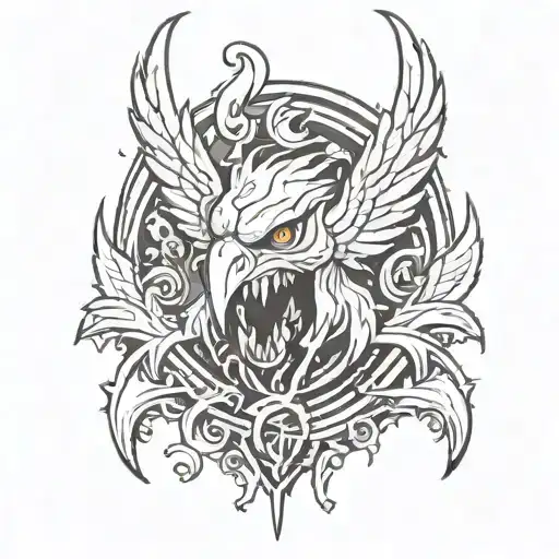 Screaming Eagles World Of Warcraft Line Work No Shading