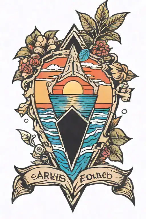 Arrowhead With Beach Sunset