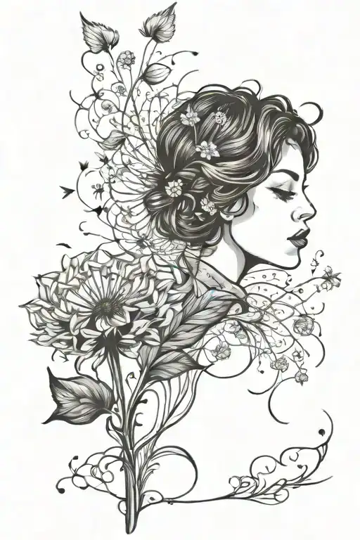 Blowing Dandelion Flower