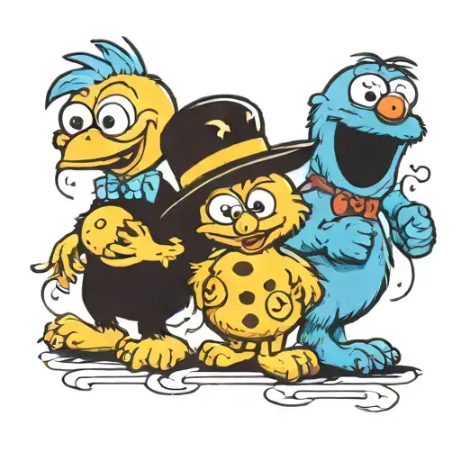 Tweety Bird And Cookie Monster