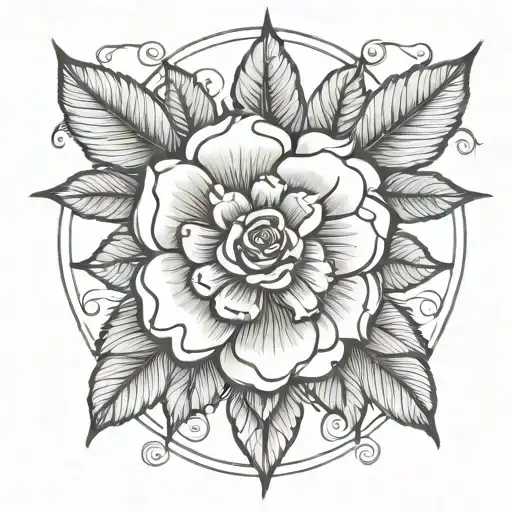 Compas Rose Thailand Country Outline