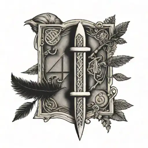 Father Mother Son In Ogham Alphabet A