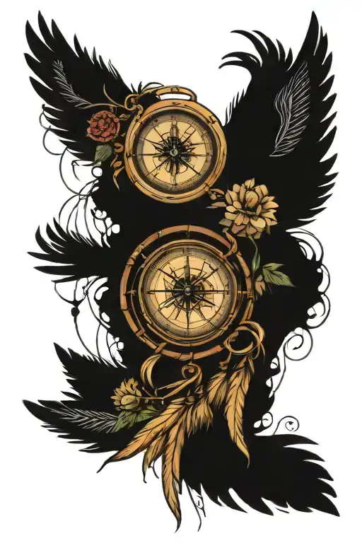 Compass Clock Dream Catcher Entangled