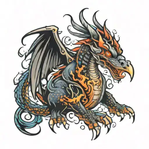 Penguin Fire Breathing Dragon