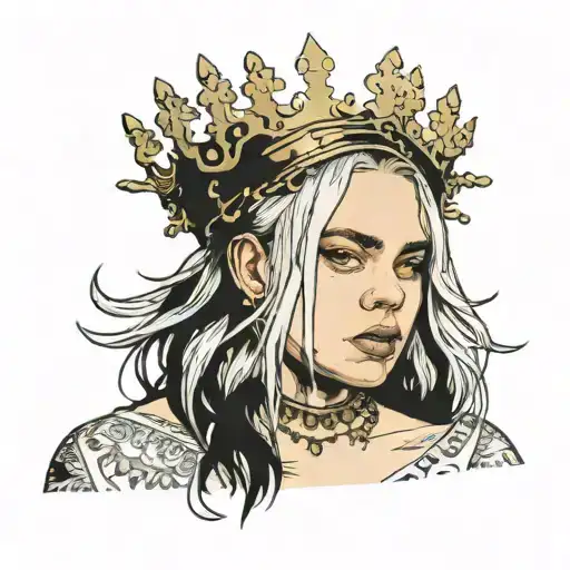 Billie Eilish With Crown