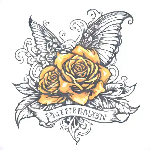 Self Embodiment Of Perfection Quote Tattoo Design