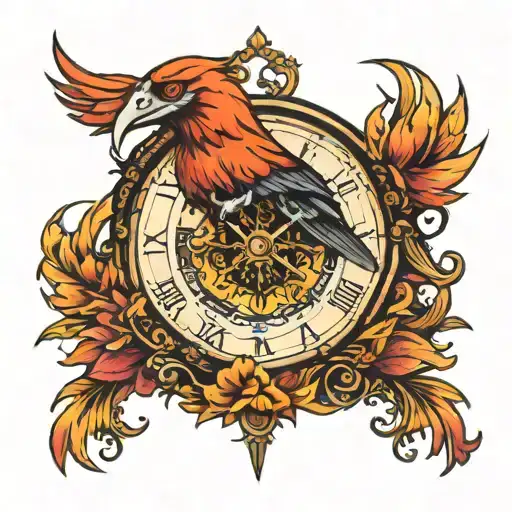 Phoenix Compass And Clock