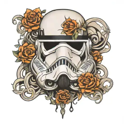 Storm Trooper Helmet With Background