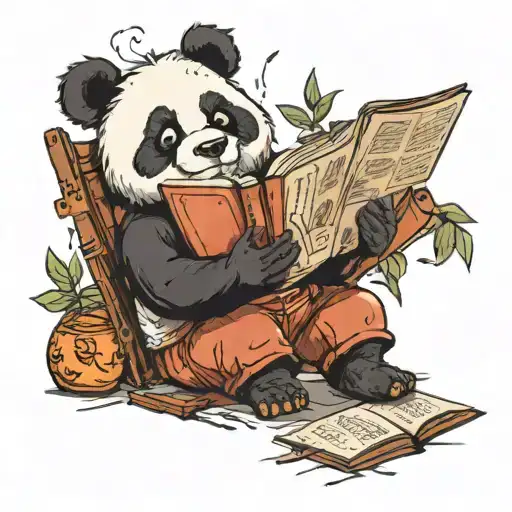 Panda Reading Book