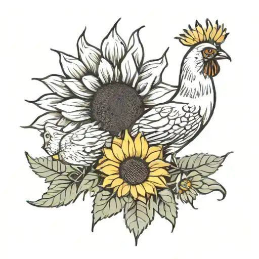 Sunflower And Chicken