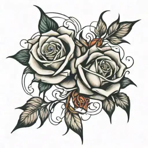 Sister And Rose Intertwined