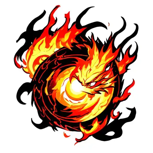 Dragon Balls Mixed Flame Of Recca Symbols