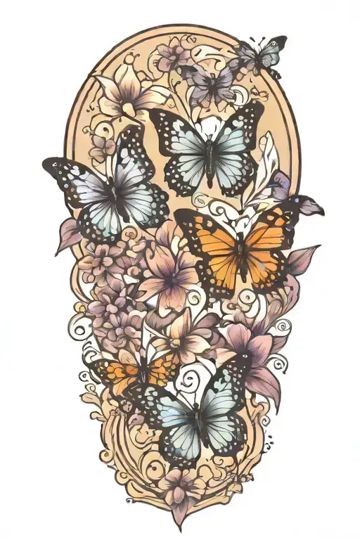 Lupus Paw Prints And Butterfly