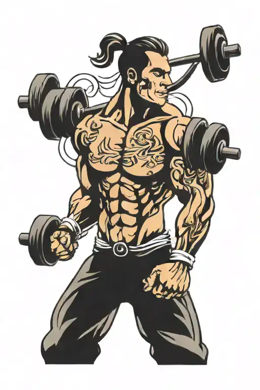 Bodybuilding And Health Symbol Incorporated Representing The Client's Love