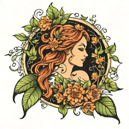 Virgo Surrounded By Plants