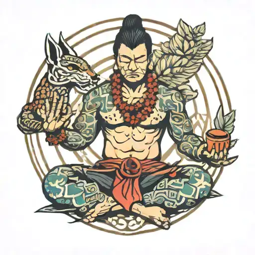 Hawak And Warrior Meditating