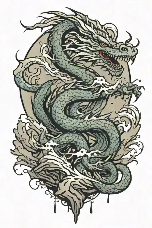 Dragon On A Mountain With S