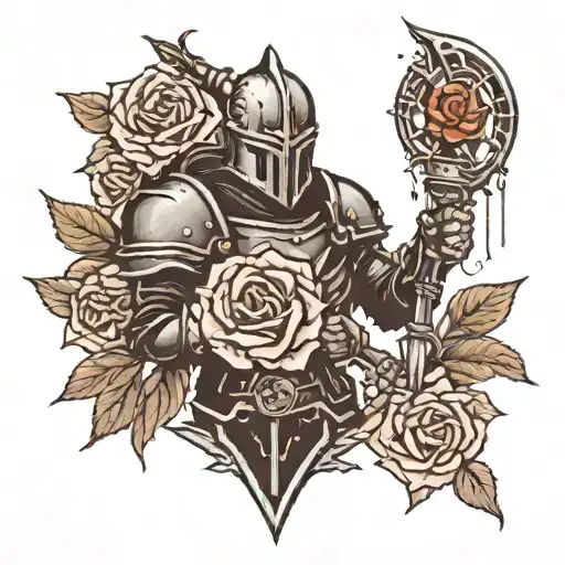 Grim Knight With Rose