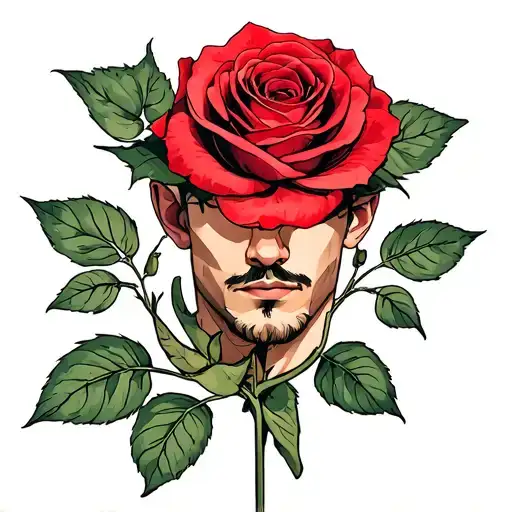 Mitchel With A Rose Growing