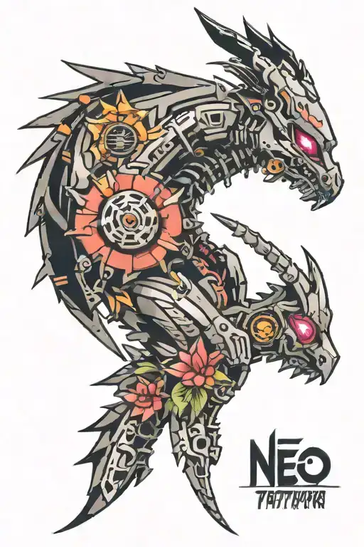 Cyberpunk Inspired Tattoo Spine