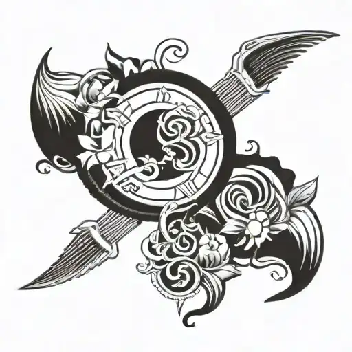 Lesbian Pride Tattoo With Cool Designes