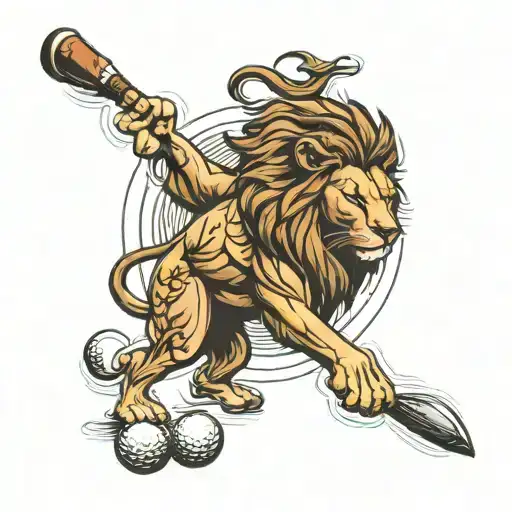 Lion And Golf