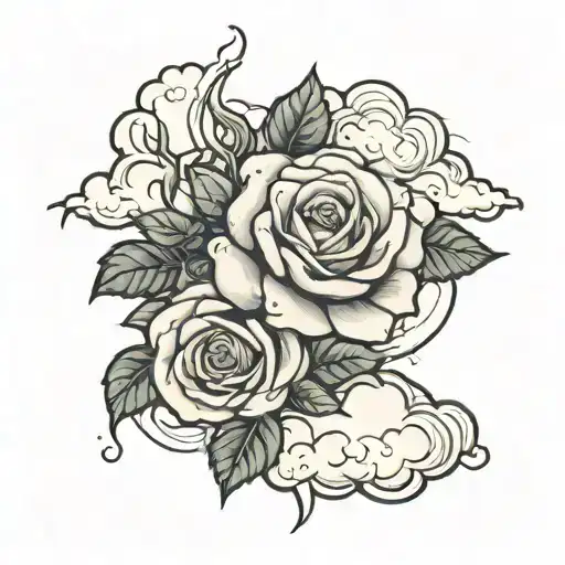 Clouds And Rose Around My Mothers Keeper