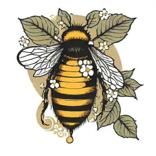 Baby Footprint In Bee