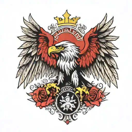 A Mixture Of The Albanian Eagle With Skenderbeg Albanian Hero