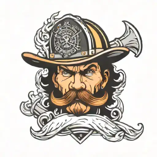 Mustache Firefighter Christian Conservative Man