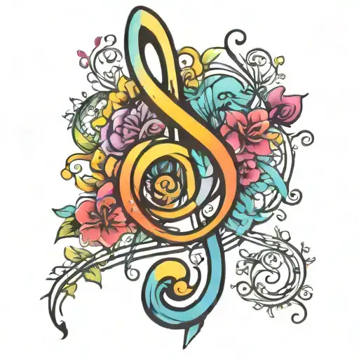 Treble Clef Rainbow