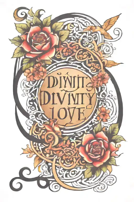 Divinity Love Strenght Serenity Courage Peace In Arabic Writing