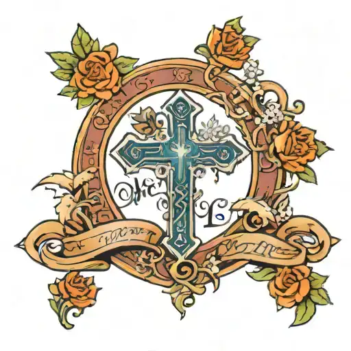 Cross With A Path Leading Up To It And A Bible Verse