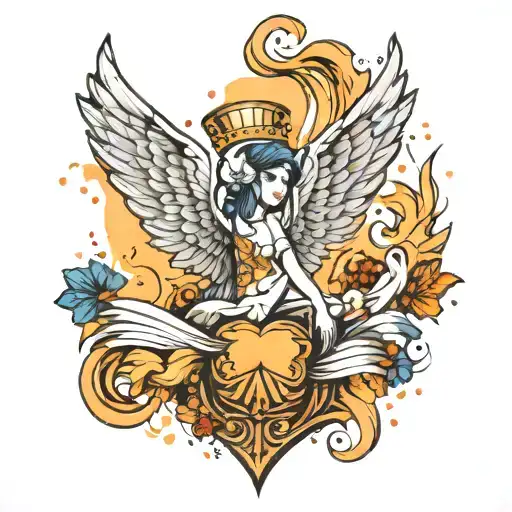 Grand Cracker With Angel Wings Flying