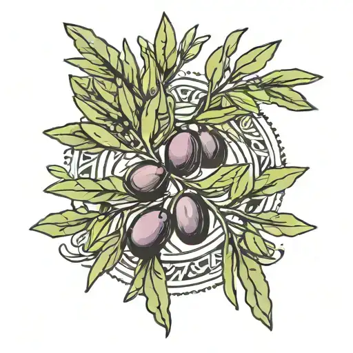 Olive Branch Half Circle