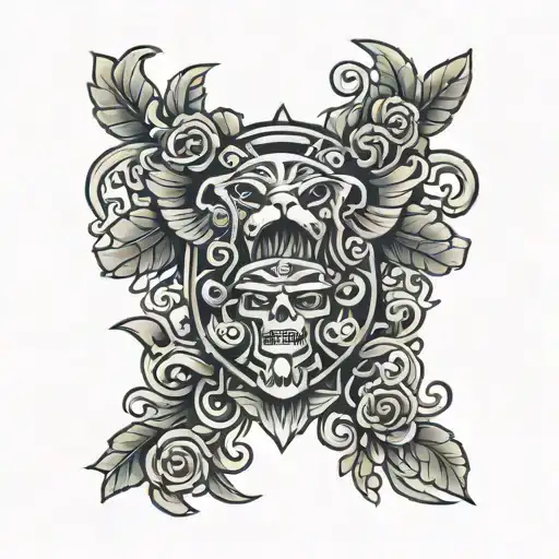 Aztec Style Family Crest
