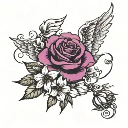 Fallen Angel Purple Flowers Blooming