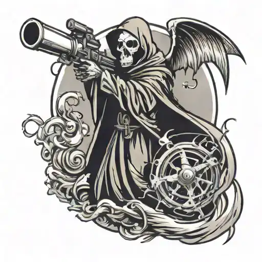 Grim Reaper Shooting Rocket Launcher