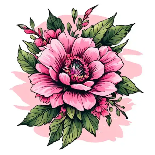 Pink Flower Cover Up