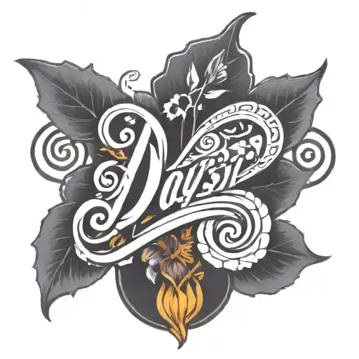 A Lettering Tattoo That Says Daysi Let It Be Just Lettering