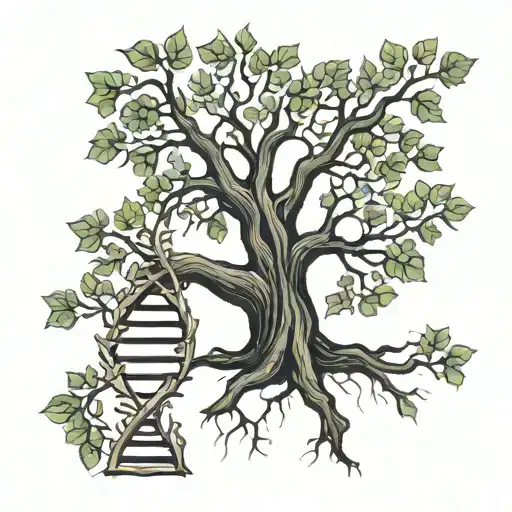 Tree With A Dna Trunk