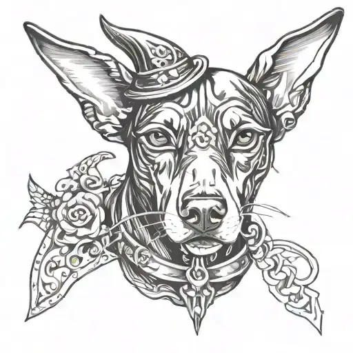 Miniature Doberman Pincher Halloween Outfit