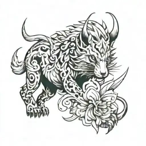 Something Like Animal That Covers Upper Inner Forearm Going Up Around Biceps And Triceps