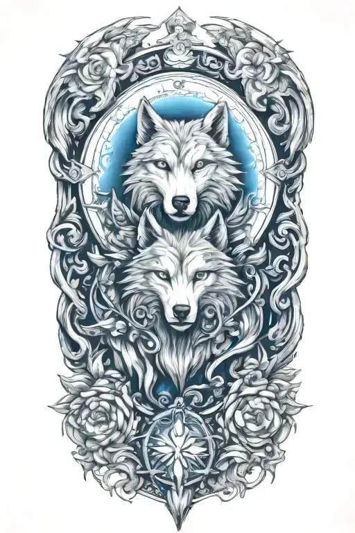 Design A Full Sleeve Tattoo Incorporating Valkyries And Fenris Wolf
