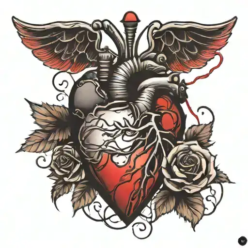 Heart Transplant With Heartbeat And Black To Red Rose