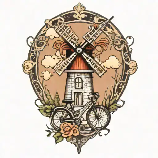 Windmill Road And Bike