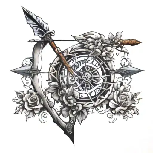 Baroque Hunter Bow Arrow And Mason